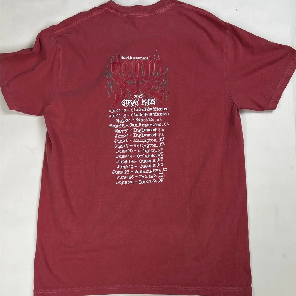 Domin Ate Stray Kids Concert Red Graphic T-Shirt Size M - Picture 3 of 3